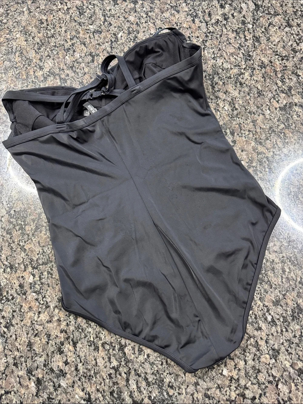 torrid Black One-Piece Swimsuit with Pink Lattice Accents EUC 2X